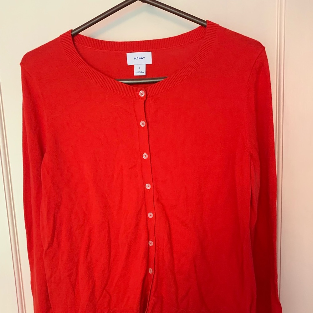 Old Navy red cardigan NWOT